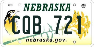 NE license plate CQB721