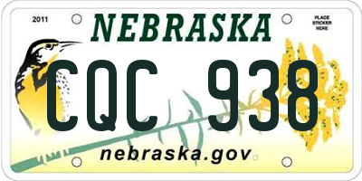 NE license plate CQC938