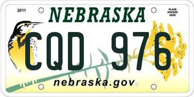 NE license plate CQD976