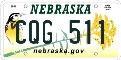 NE license plate CQG511