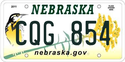 NE license plate CQG854