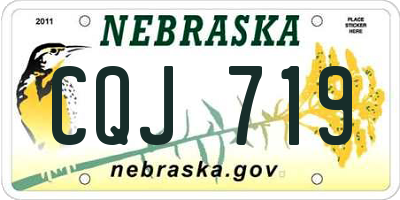 NE license plate CQJ719