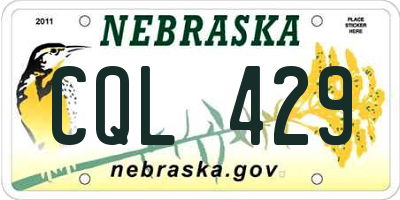 NE license plate CQL429