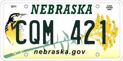 NE license plate CQM421