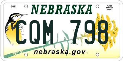 NE license plate CQM798
