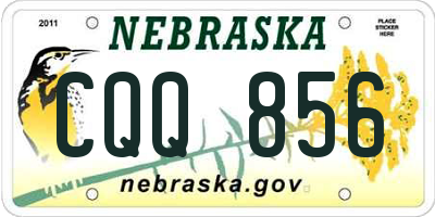 NE license plate CQQ856