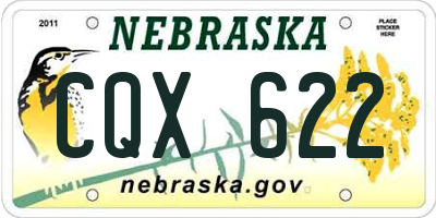NE license plate CQX622