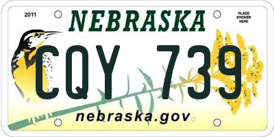 NE license plate CQY739