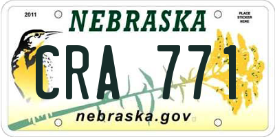 NE license plate CRA771