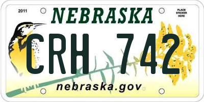 NE license plate CRH742