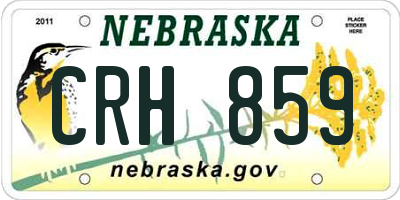 NE license plate CRH859