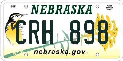 NE license plate CRH898