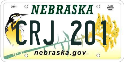 NE license plate CRJ201