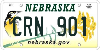 NE license plate CRN901