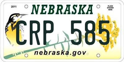 NE license plate CRP585