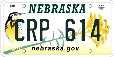 NE license plate CRP614