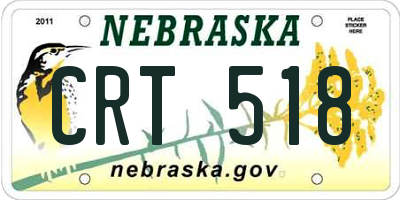 NE license plate CRT518