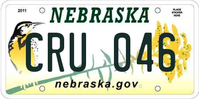 NE license plate CRU046