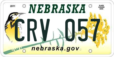 NE license plate CRV057