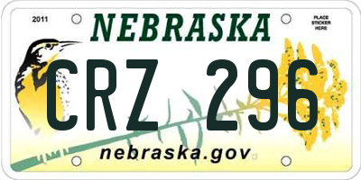 NE license plate CRZ296