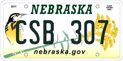 NE license plate CSB307