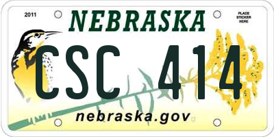 NE license plate CSC414