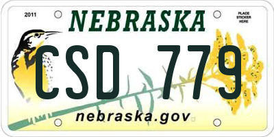 NE license plate CSD779