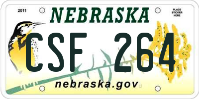 NE license plate CSF264
