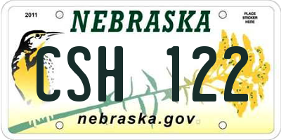 NE license plate CSH122
