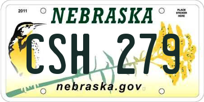 NE license plate CSH279