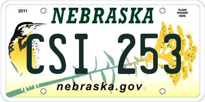 NE license plate CSI253