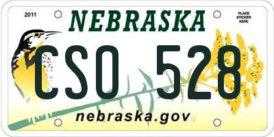 NE license plate CSO528