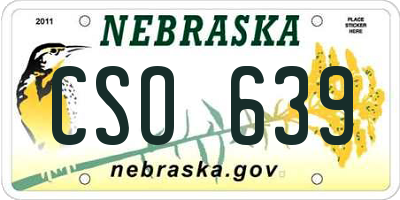 NE license plate CSO639