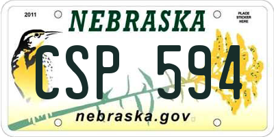 NE license plate CSP594