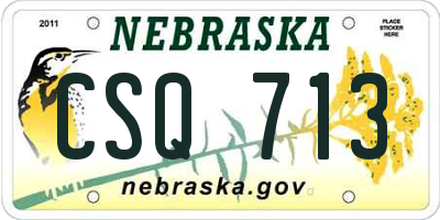 NE license plate CSQ713