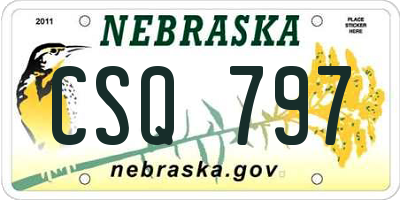 NE license plate CSQ797