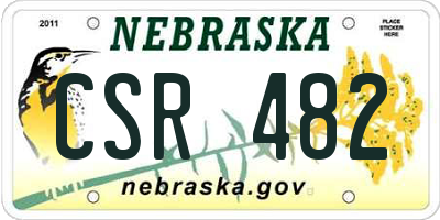 NE license plate CSR482