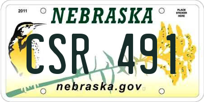 NE license plate CSR491