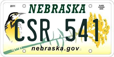 NE license plate CSR541