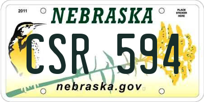 NE license plate CSR594