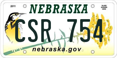 NE license plate CSR754