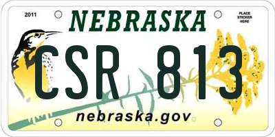 NE license plate CSR813
