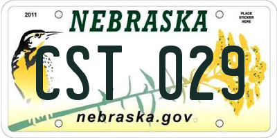 NE license plate CST029