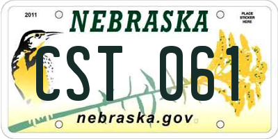 NE license plate CST061
