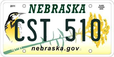 NE license plate CST510