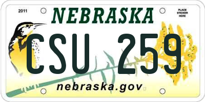 NE license plate CSU259