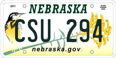 NE license plate CSU294