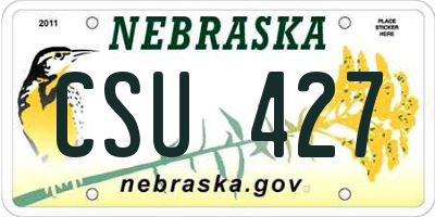 NE license plate CSU427