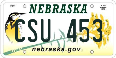NE license plate CSU453