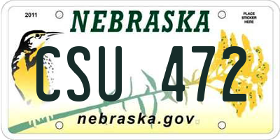 NE license plate CSU472